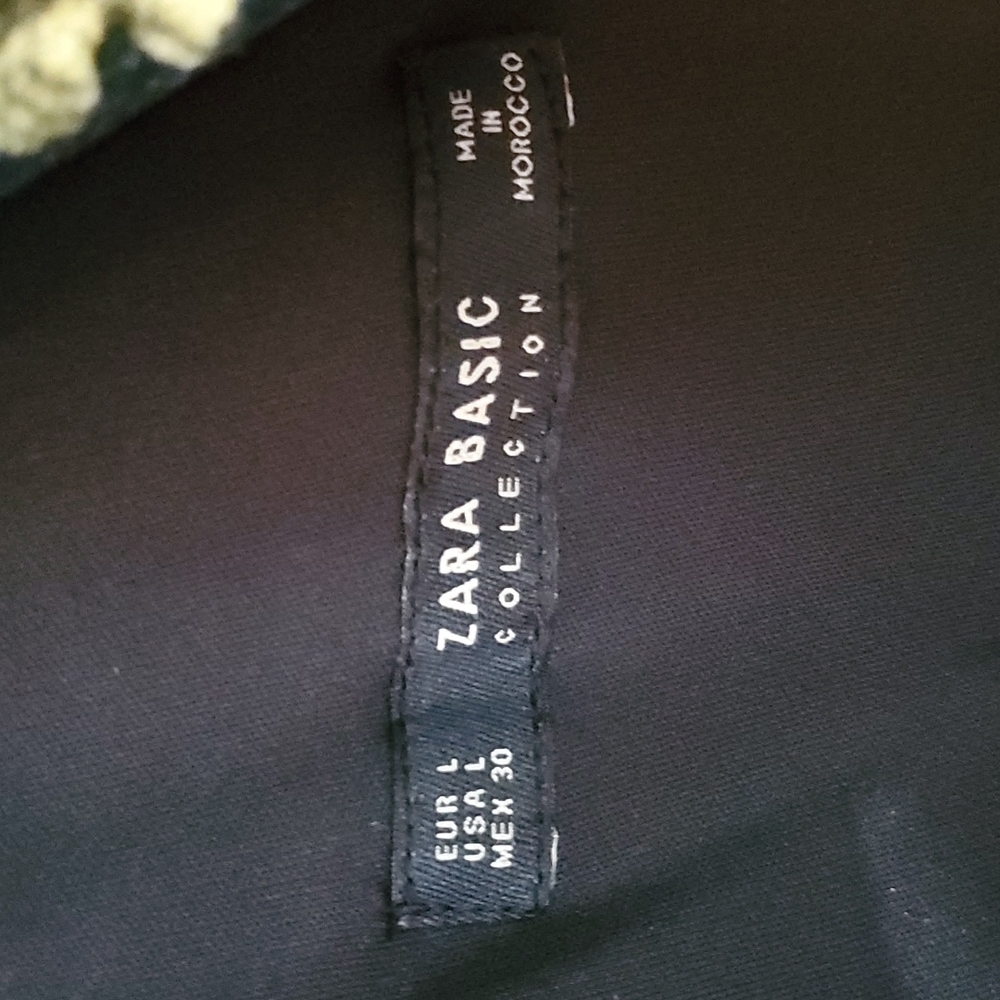 Zara Basic Soft Polyester Floral Dress (Black) - image 3